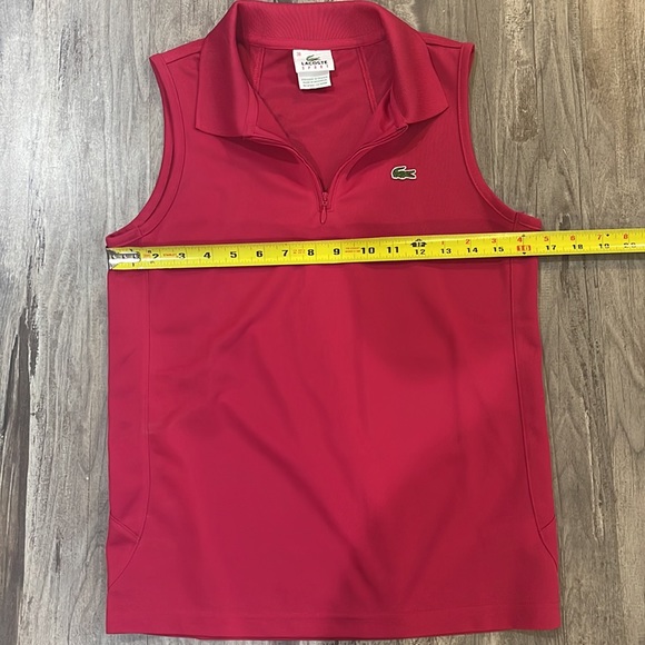 Lacoste Sport fuschia collared tank top size 38 - Picture 6 of 6